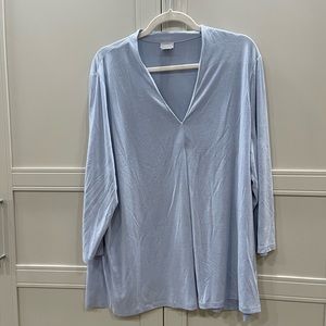 Chico’s flowy a-line long sleeve top light blue xxl